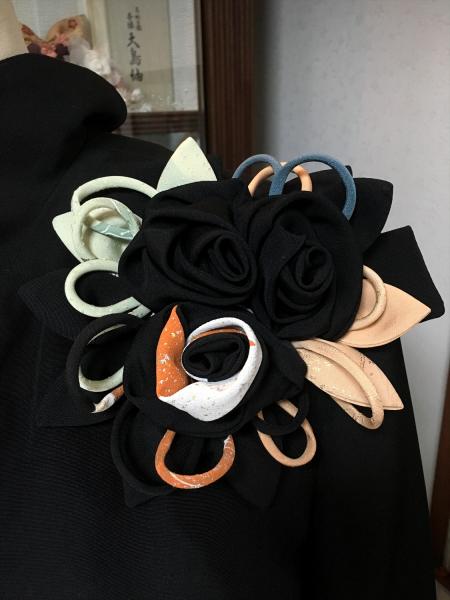 留袖ドレス 黒 2ピースタイプ [鶴]3