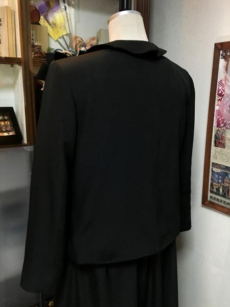 留袖ドレス 黒 2ピースタイプ [鶴]15
