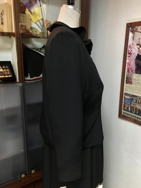 留袖ドレス 黒 2ピースタイプ [鶴]9