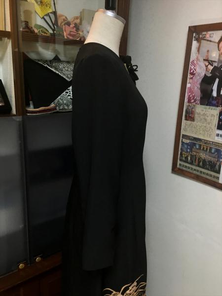 Tomesode Dress Black One piece type [Bird]9