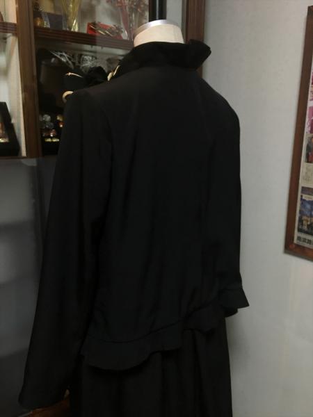留袖ドレス 黒 2ピース [花]15