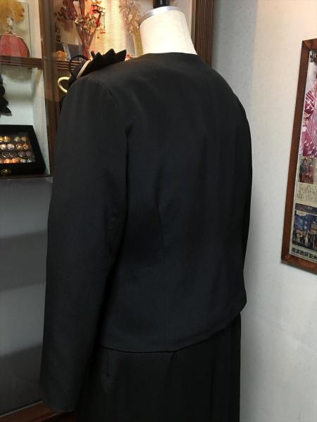 留袖ドレス 黒 2ピース [鶴]10