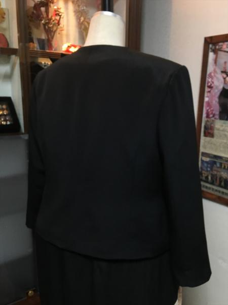 留袖ドレス 黒 2ピース [鶴]16