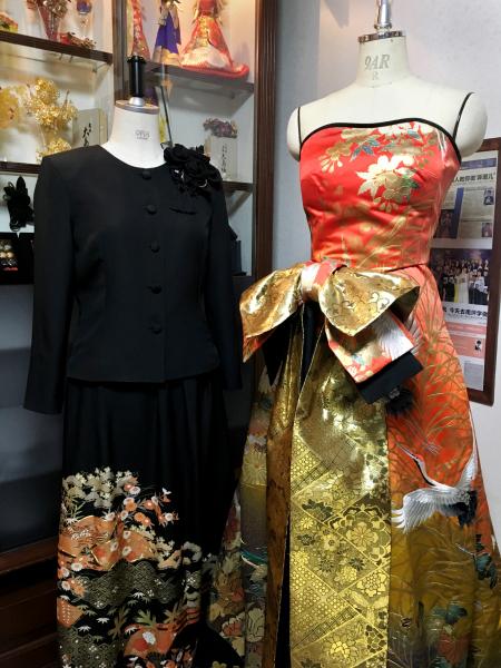 Tomesode Dress Two piece [Floral,Fan]24