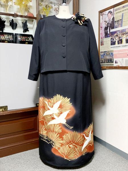 Japanese Tomesode Dress Two piece [Crane]1
