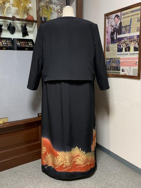 Japanese Tomesode Dress Two piece [Crane]10