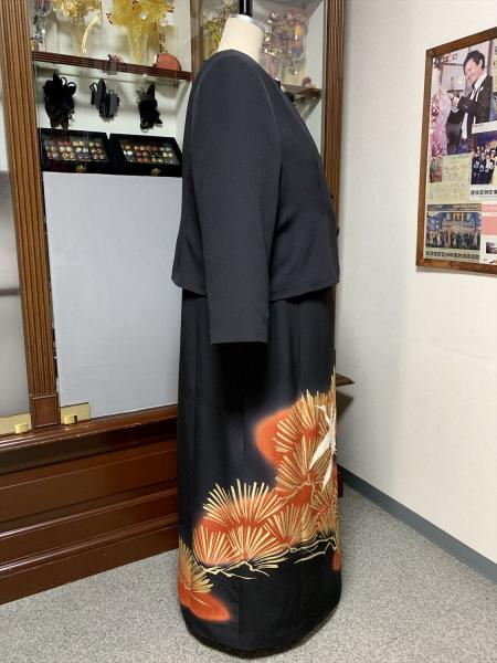 Japanese Tomesode Dress Two piece [Crane]14