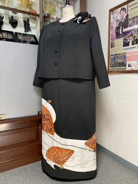 Japanese Tomesode Dress Two piece [Fan]6