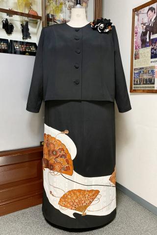 Japanese Tomesode Dress Two piece [Fan]