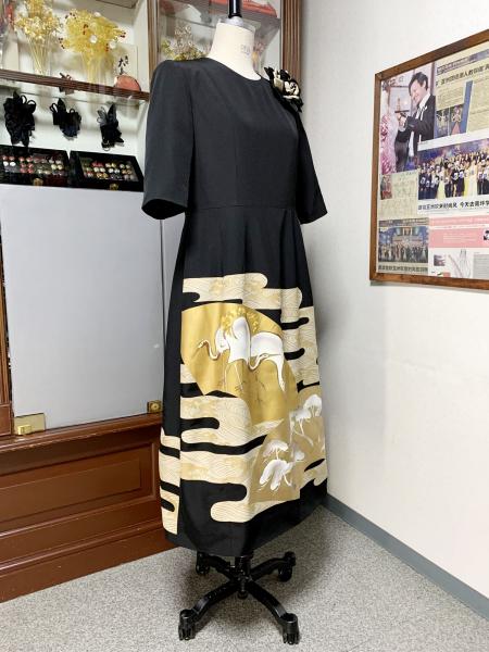 Japanese Tomesode Dress One piece [Crane]13
