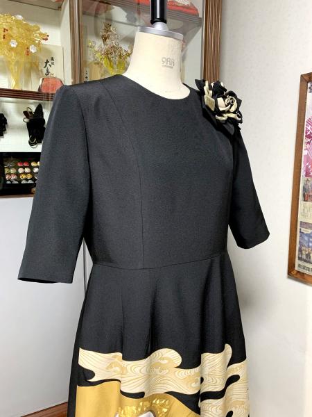Japanese Tomesode Dress One piece [Crane]14