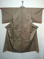 No.06021Komon Beige [Pattern] Cotton<br>Used Kimono