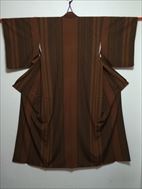No.06030Komon Brown [Pattern] Silk<br>Used Kimono