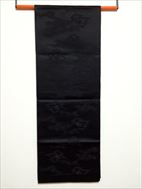 No.09021Belt Black [Pattern] Silk<br>Used Obi