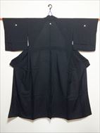 No.10003Lu Black [Plain] Silk<br>Used Kimono