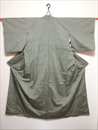 No.07002Tsumugi Light green [Weaving] Silk<br>Used Kimono